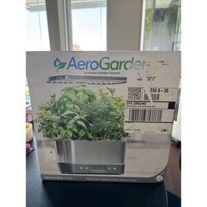 New AeroGarden in Home garden System Harvest Elite Stainless Steel